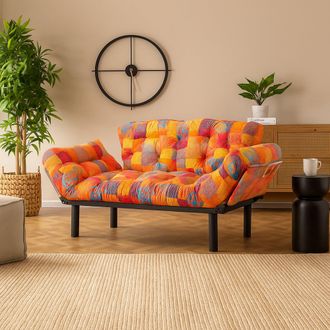 Dmora Sof&aacute; Cama 2 Plazas Guchol, Contenedor, Reclinable, Reposabrazos, 155x70 Cm Multicolor