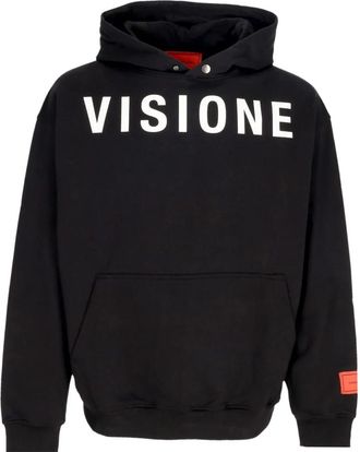 Vision Of Super Zwarte hoodie met zeemeerminprint - Heren - Hoodies - Zwart - L - Katoen - Hoodies & sweatvesten