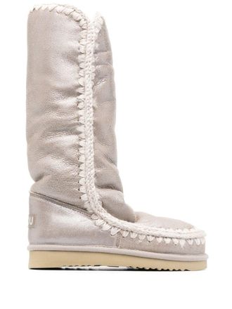 Mou metallic leather boots - Neutrals