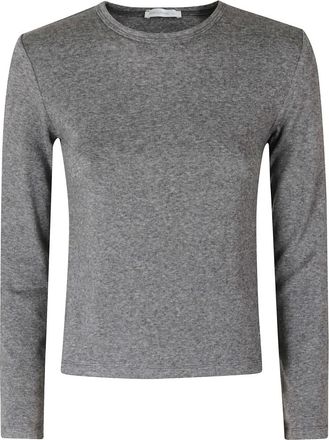 Low Classic Camiseta c&aacute;lida de punto de lana - Tops - Mujer - Gris - M