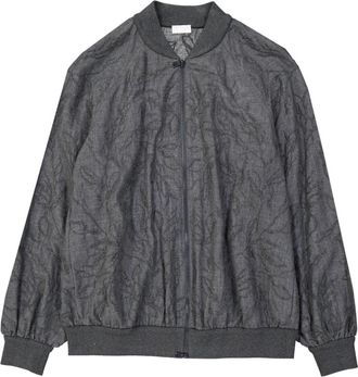 Brunello Cucinelli Wollen Jas - Heren - Bomber jackets - Grijs - L - Wol - Jassen