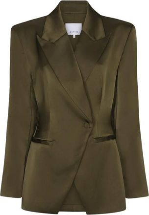 Dante6 Rush tailored satin blazer - Dames - Jassen - Groen - Maat: S Satijn