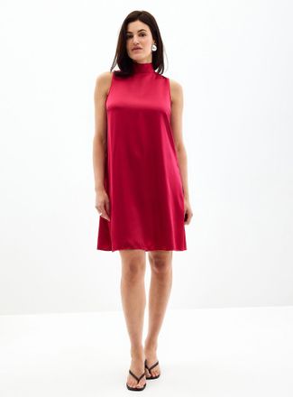 Contemporaine Womens Tie-neck satiny dress