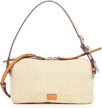 Pinko Shoulder Bags, female, Beige, Size: ONE SIZE Logo-patch Cross Body Bag