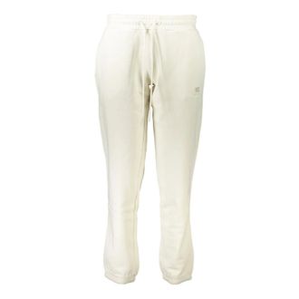 Napapijri Sweatpants, female, White, Size: M Sporty White Womens Pants with Embroidery