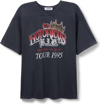 Daydreamer Womens The Notorious B. i.g. Ready To Die Oversized Jersey Top In Vintage Black