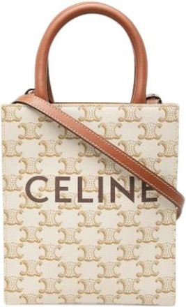 Celine Pre-owned Satchel - Dames - Vintage Shopper - Wit - ONE Size - Leer - Vintage