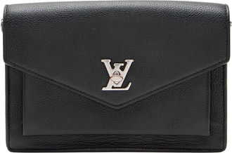 Louis Vuitton Black Calfskin Lockme Pochette Crossbody (Authentic Pre-Loved)