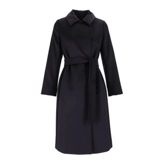 Max Mara Cappotto Bcollag - Dames - Mantels - Blauw - Maat: S Wol