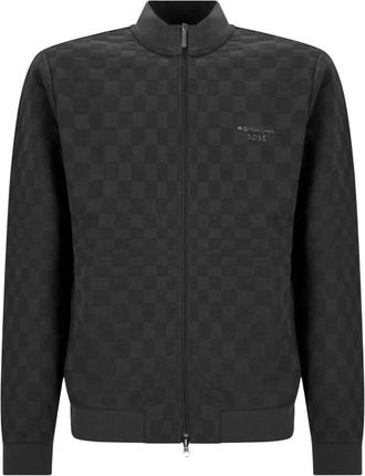 HUGO BOSS Felpa con motivo jacquard Pasha-check - - Sweatshirts & Hoodies - Uomo - Nero - M