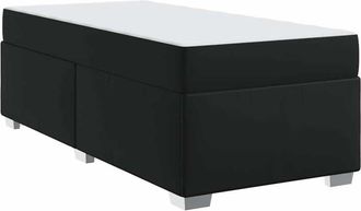 vidaXL Estructura De Cama Negro 90 X 190 Cm Cuero Sint&eacute;tico Vidaxl