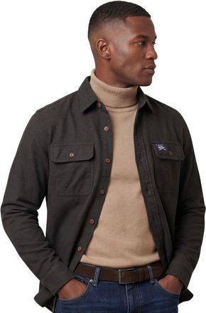 Superdry overshirt olijfgroen effen