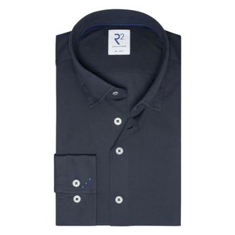 R2 Amsterdam Heren, Overhemden, Blauw, Maat: 4XL