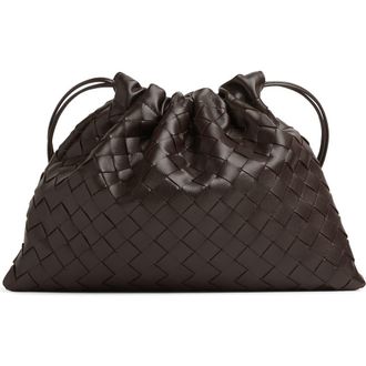 Bottega Veneta Medium Dustbag Intrecciato Leather Shoulder Bag in Fondant-Gold at Nordstrom