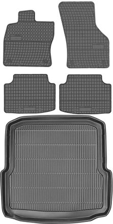 OEM Juego De Alfombrillas De Goma Para Coche Y Alfombrilla Para Maletero Para Skoda Octavia Iii Sed&aacute;n (2013-2020)