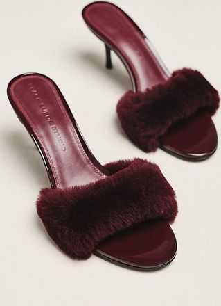 Black Suede Studio Kaia 65 Mule Heels