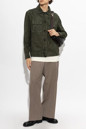 Arma Leather Jacket Mex, Mens, Green