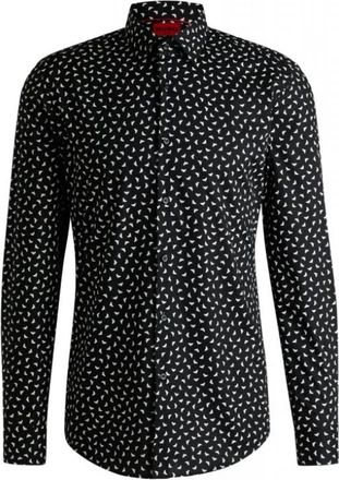 HUGO BOSS Formal Shirts - Heren - Zakelijke Overhemden - Zwart - XL - Overhemden