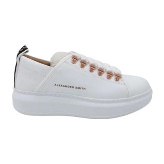 Alexander Smith Sneakers, female, White, Size: 6 US Polyester Sneaker in Leather, Style E1D