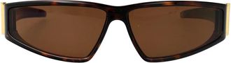 Alexander McQueen Stijlvolle zonnebril voor mode-liefhebbers - unisex - Zonnebrillen - Bruin - 69 MM - Accessoires
