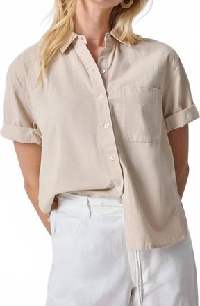 Lilla P Boyfriend Button Down Shirt In Bamboo