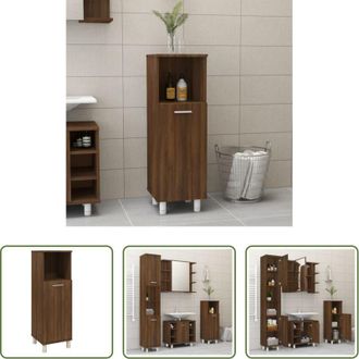 vidaXL vidaXL Armadio in legno - Armadietto Bagno Rovere Marrone 30x30x95cm in Legno Multistrato