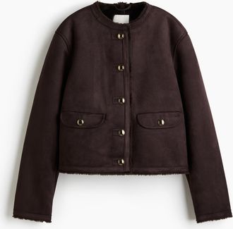 H&M Jacke mit Teddyfleece-Futter - Brown