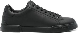 Dolce & Gabbana Black Lace Up Sneakers