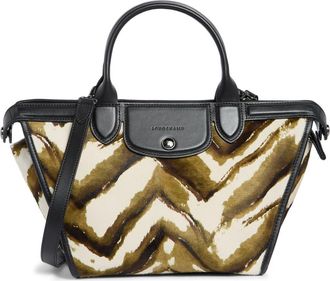 Longchamp Le Pliage Genuine Calf Hair Small Handbag in Khaki at Nordstrom Rack