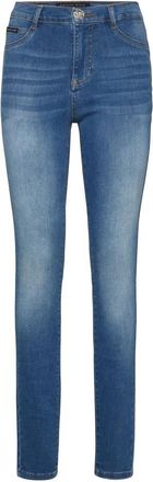 Philipp Plein High Waist Jegging - Dames - Skinny Jeans - Blauw - W27 - Katoen - Jeans