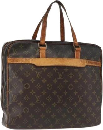 Louis Vuitton Pre-owned Hand Bag - Dames - Vintage Handtas - Bruin - ONE Size - Leer - Vintage