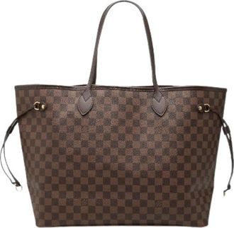 Louis Vuitton Pre-owned Neverfull GM Damier Tote Bag - Dames - Vintage Shopper - Bruin - ONE Size - Leer - Vintage