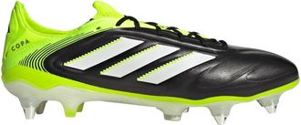 adidas Mens Copa Pure 3 Elite Adults Soft Ground Football Boots in Black/Lemon - Size UK 8.5