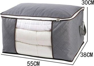 OEM Juego De 2 Bolsas De Almacenamiento De Ropa, Caja De Almacenamiento Plegable Para Debajo De La Cama, Organizador De Funda N&oacute;rdica, Para Ropa, Gris