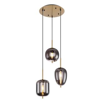 Globo Lighting L&aacute;mpara Colgante - Blacky I - Lat&oacute;n - Vidrio Vidrio - Globo