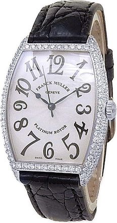 Franck Muller Pre-owned Franck Muller Cintree Curvex Automatic Diamond Silver Dial Ladies Watch 2852 SC D