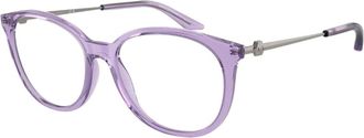 A|X Armani Exchange Womens 54mm Shiny Transparent Violet Opticals