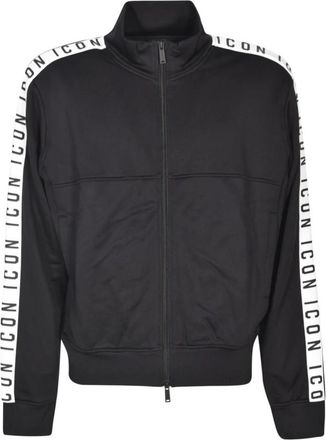 Dsquared2 Icon Zip Sport Sweatshirt - Heren - Zomerjassen - Zwart - L - Katoen - Jassen