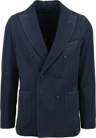 Circolo 1901 Jassen, Heren, Blauw, XL, Wol, Giacca Doppiopetto
