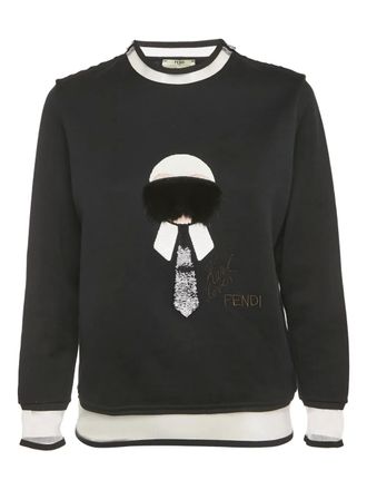 Fendi x Karl Lagerfeld Karl Loves Fendi sweatshirt - Black