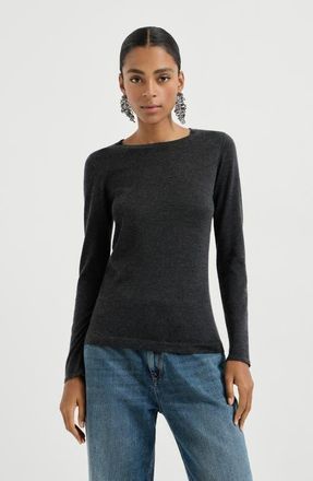 Brunello Cucinelli Cashmere and silk sweater in Anthracite at Nordstrom, Size 3X-Large Eu