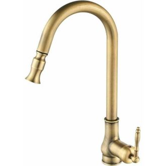 OEM Grifo De Cocina De Lat&oacute;n Antiguo, Grifo Mezclador De Lat&oacute;n Retro, Grifo Extra&iacute;ble Antiguo, Grifo Rociador De Cocina, Grifo Mezclador De Cocina Girator