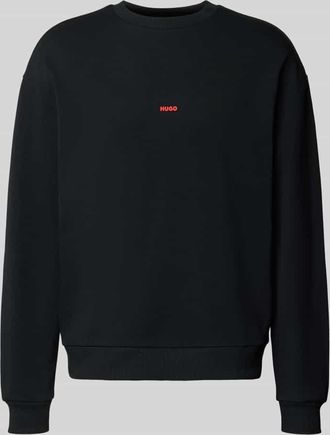 HUGO BOSS Regular Fit Sweatshirt aus reiner Baumwolle Modell DUBRAXO in Black, Gr&ouml;&szlig;e XXL