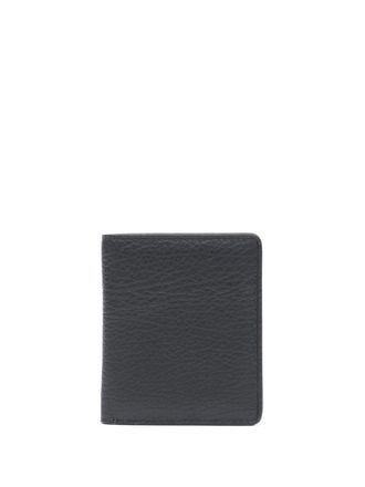 Maison Margiela four-stitch leather bi-fold wallet - unisex - Calf Leather/Calf Leather/Viscose - One Size - Black
