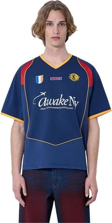 Awake NY Sportswear, male, Blue, Size: 2XL Unisphere Warm Up T-Shirt