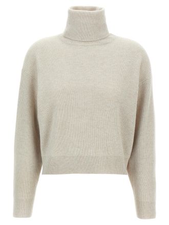 Brunello Cucinelli Womens Ribbed Turtleneck Sweater
