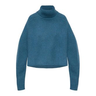 Lisa Yang Cashmere Knitwear, female, Blue, Size: 2XS Cathie Turtleneck