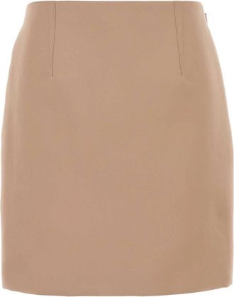 Chlo&eacute; Duchesse Satin Mini Rok - Dames - Korte rokken - Beige - XS - Polyester - Rokken