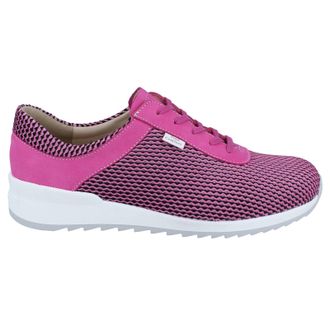 Finn Comfort Cerritos Leather Textile Womens Lace Up Shoes - Pink - Size:UK 7.5