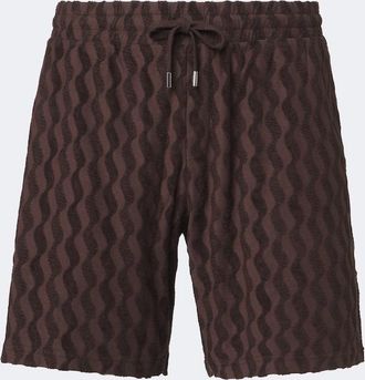 Frescobol Carioca Terry-trimmed cotton-blend shorts